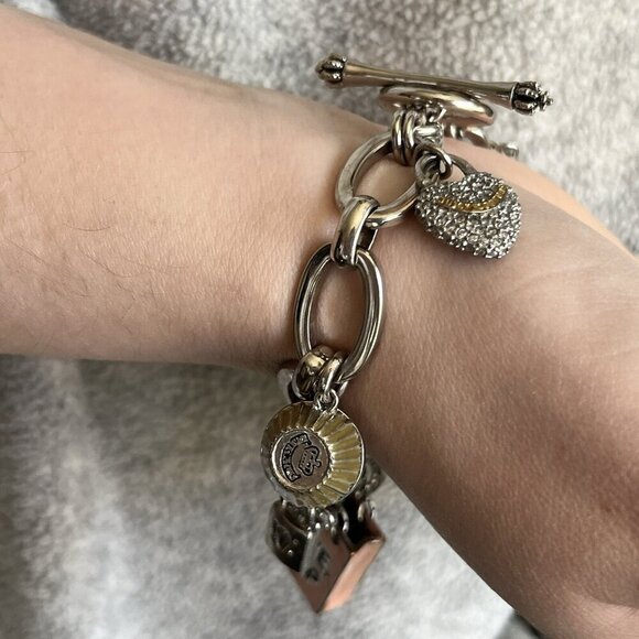 Juicy Couture Charm Bracelet Lipstick Scottie Dog Bling Y2K 90s Pink Mean Girls - Picture 13 of 16